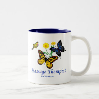 Schmetterlings-Massage-Therapeut Zweifarbige Tasse
