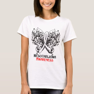 Schmetterlings-Mesotheliom-Krebs-Bewusstsein T-Shirt