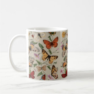 Schmetterlings-Motte-Natur-Kollektion-Zeichnung Kaffeetasse