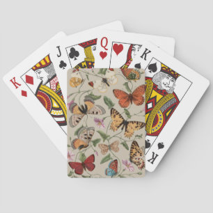 Schmetterlings-Motte-Natur-Kollektion-Zeichnung Spielkarten