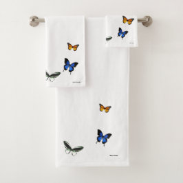 Schmetterlings-Muster-Badezimmer-Tuch-Set Badhandtuch Set
