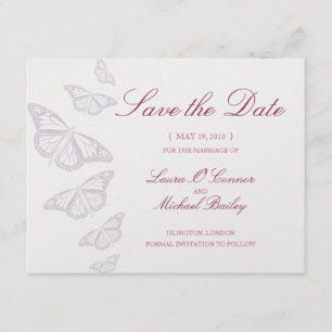Schmetterlings-Save the Date Karten
