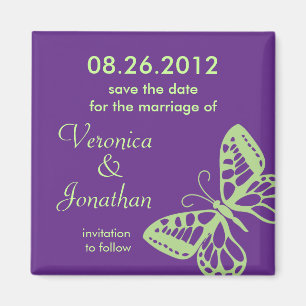 Schmetterlings-Save the Date Magnet