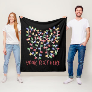 Schmetterlings-Schleife Personalisierte Weihnachts Fleecedecke