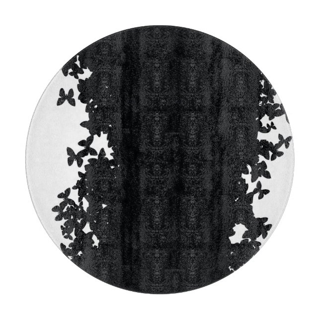 Schmetterlings-Schwarm-Muster Schneidebrett (Vorderseite)