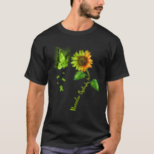 Schmetterlings-Sonnenblume Muskeldystrophie-Bewuss T-Shirt