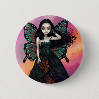 "Schmetterlings-Sonnenuntergang-" Knopf Button