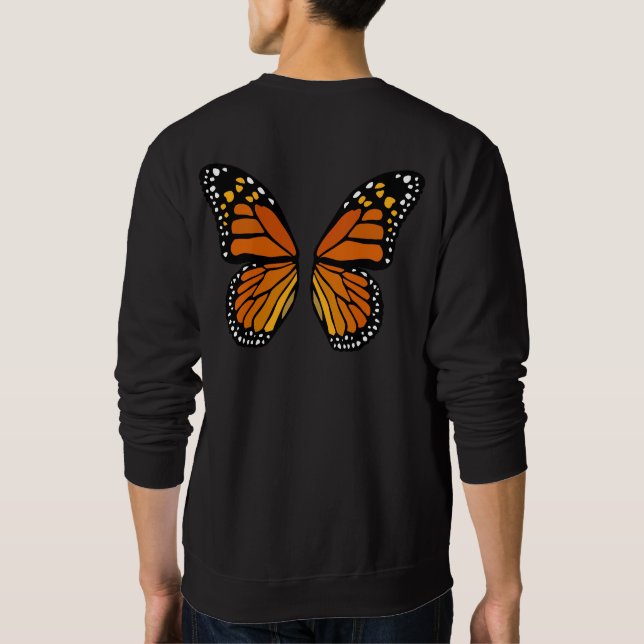 Schmetterlings-Sweatshirt-Unisexschmetterling Sweatshirt (Rückseite)