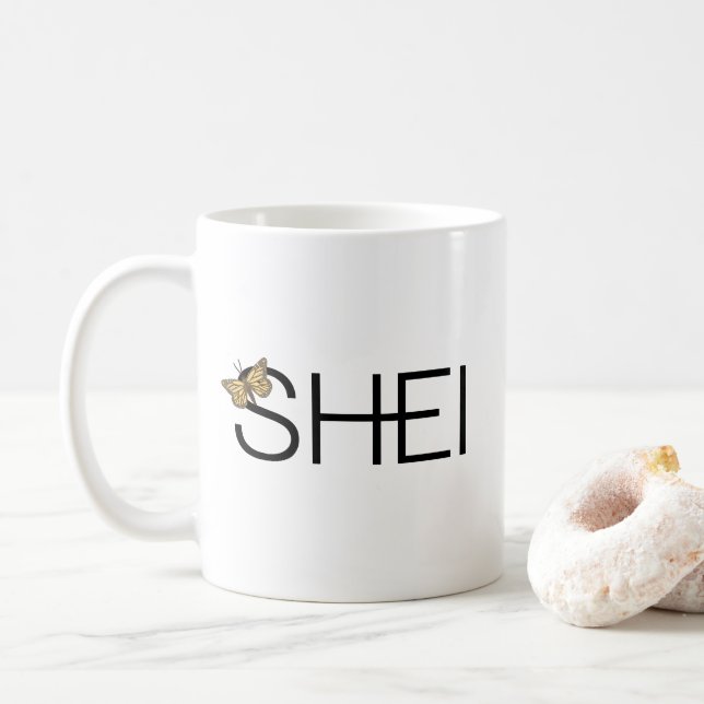Schmetterlings-Tasse Kaffeetasse (Mit Donut)