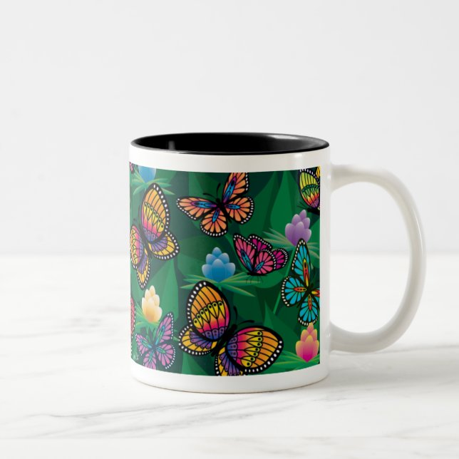SCHMETTERLINGS-TASSE ZWEIFARBIGE TASSE (Rechts)