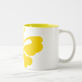 Schmetterlings-Tassen-Gelb Zweifarbige Tasse