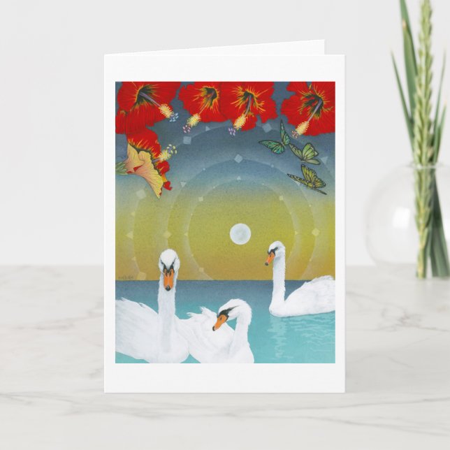 Schmetterlings-Traum IV (magisches Moonset) Karte (Vorderseite)