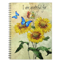 Schmetterlings-und Blumen-Dankbarkeits-Zeitschrift