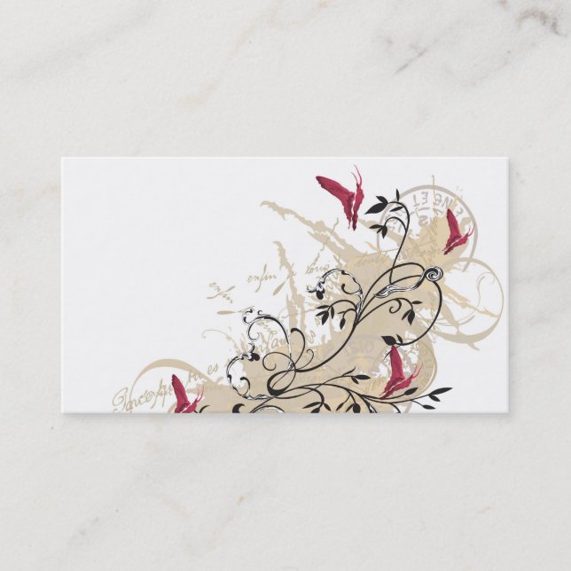 Schmetterlings-Visitenkarte Visitenkarte (Vorderseite)