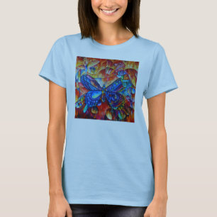 Schmetterlings-Zusammensetzung… 2006, Öl auf T-Shirt