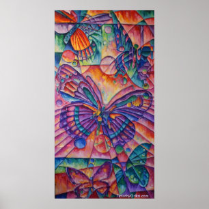 Schmetterlings-Zusammensetzungs-Leinwand-Druck Poster