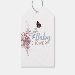 Schmetterlingsblätter, Elegante Babyparty Geschenkanhänger