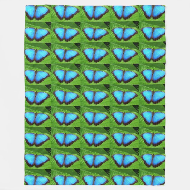 Schmetterlingsblattnatur wings niedliches Blau des Fleecedecke (Vorderseite)