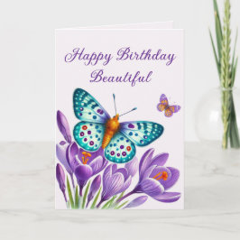 Schmetterlingsblicke unter den Blume Karte