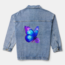 Schmetterlingsblumen-Denimjacke Jeansjacke