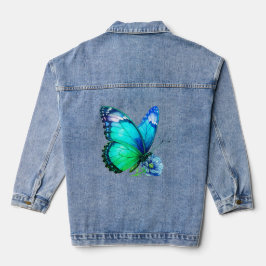 Schmetterlingsblumen-Denimjacke Jeansjacke