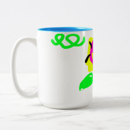 Schmetterlingsblumen Zweifarbige Tasse