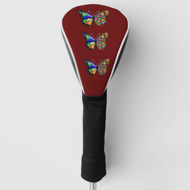Schmetterlingsblüten zu einem Blumenhybrid  Golf Headcover (Vorderseite)