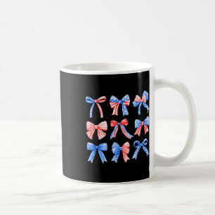 Schmetterlingsbögen Rot Weiß Blau USA-Flagge 4. Ju Kaffeetasse