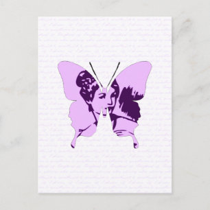 Schmetterlingscollage-Cameo Postkarte