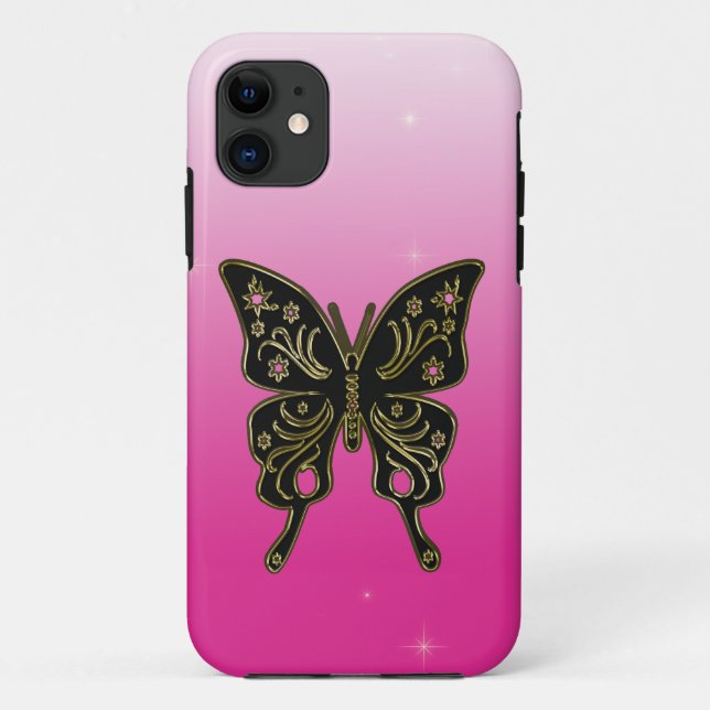 Schmetterlingsdesign Case-Mate iPhone Hülle (Rückseite)