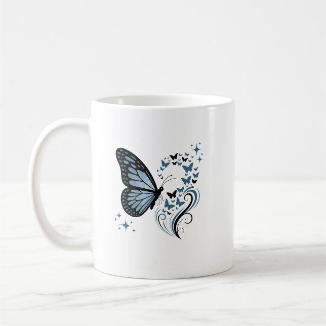 Schmetterlingsdesign Kaffeetasse (Links)