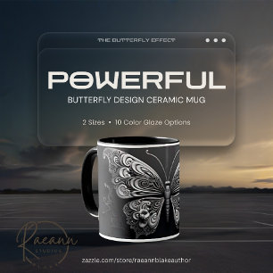 Schmetterlingsdesign-Keramik-Tasse mit kraftvoller Tasse