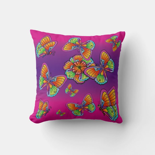 Schmetterlingsdesign Kissen (Vorderseite)