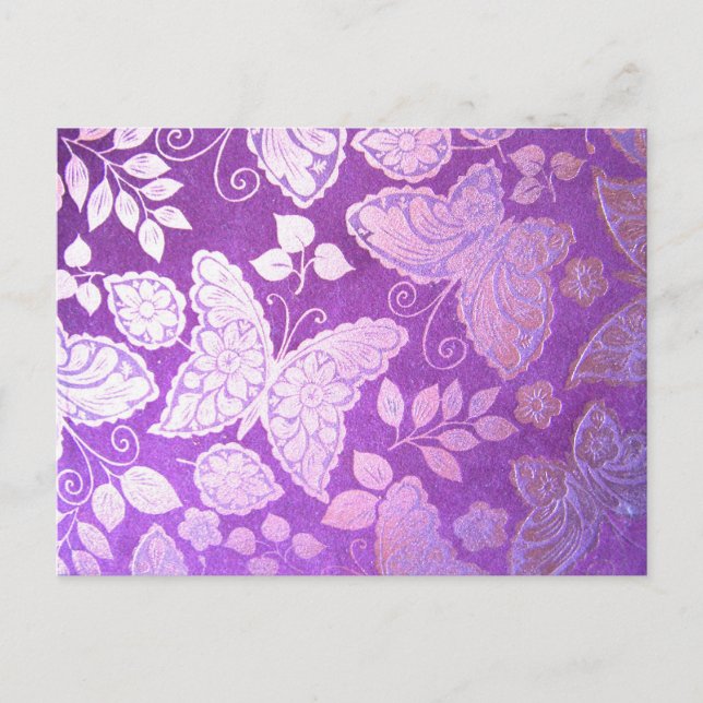Schmetterlingsdesign Postkarte (Vorderseite)