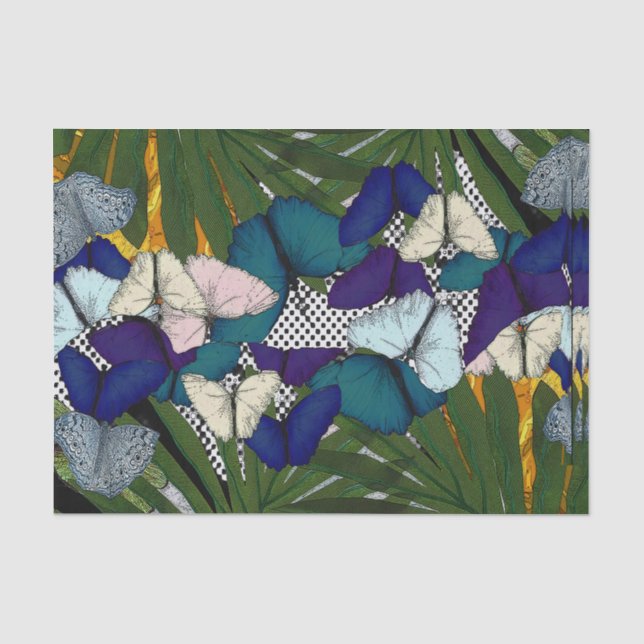 Schmetterlingsdosen-Decoupage/Gewebepapier Seidenpapier (Vorderseite)