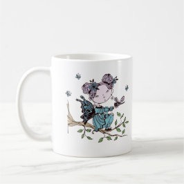Schmetterlingseife auf einem Baumzweig Kaffeetasse