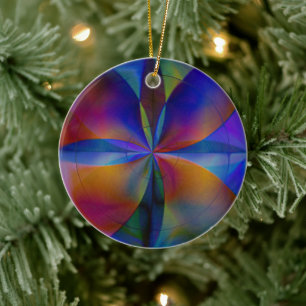 Schmetterlingsfarben Keramik Ornament