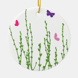 Schmetterlingsfeld Keramik Ornament