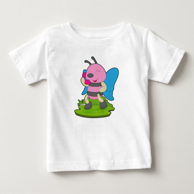 Schmetterlingsfernsprecher Baby T-shirt (Vorderseite)