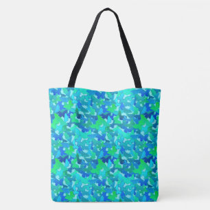 Schmetterlingsfliege, Türkis, Aqua und Sky Blue Tasche