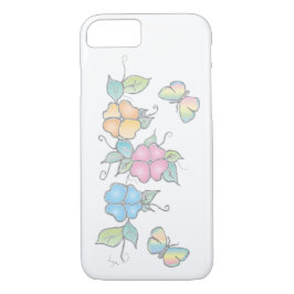 Schmetterlingsflora-Wasserfarbe Case-Mate iPhone Hülle