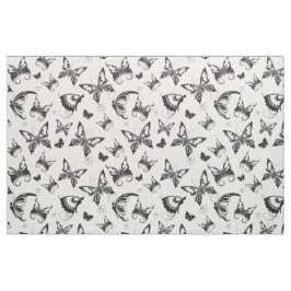 Schmetterlingsflug Schwarz-Weiß Stoff