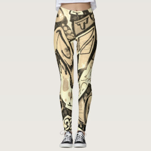 Schmetterlingsflügel-Abstraktmuster-Leggings Leggings