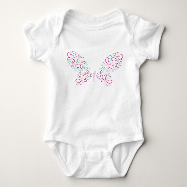 Schmetterlingsformen Baby Strampler (Vorderseite)