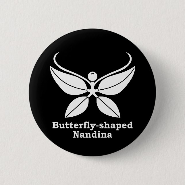 Schmetterlingsförmige Nandine Button (Vorderseite)