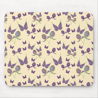 Schmetterlingsfreude in Creme-Mauspad Mousepad