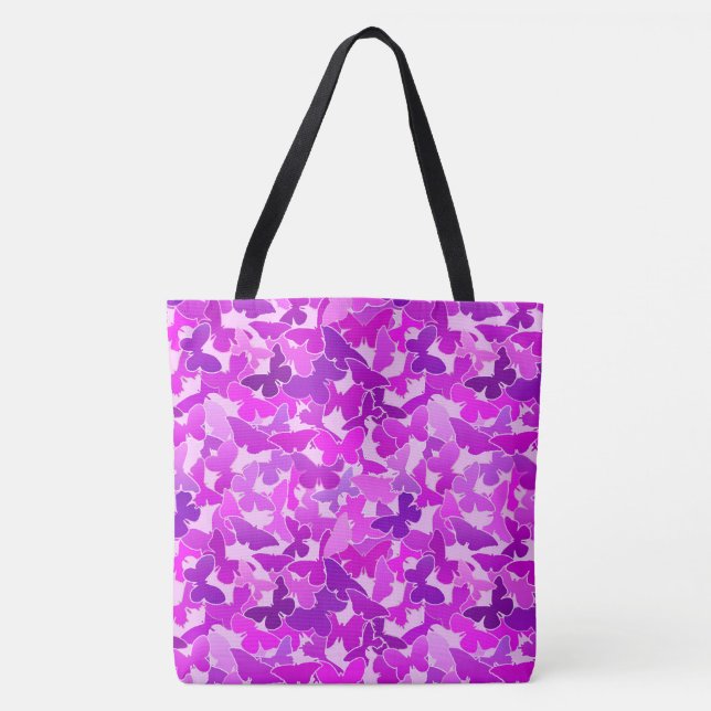 Schmetterlingsfüße, Amethyst, Violet und Orchid Tasche (Vorderseite)