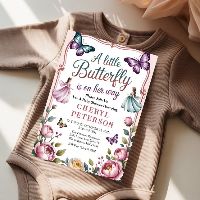 Schmetterlingsgarten-Baby-Party Einladung (Von Creator hochgeladen)