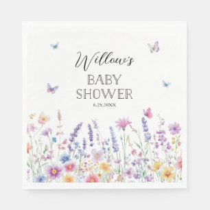Schmetterlingsgarten-Baby-Party-Servietten Serviette