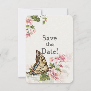 Schmetterlingsgarten-Hochzeit - Save The Date Einladung